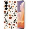 Guxira Cover Protettiva per Samsung Galaxy S25 FE 5G, Carino Floreale Design Custodia Antiurto Silicone Cover Antipolvere Protettiva Case per Galaxy S25 FE - Fiori di Foglia