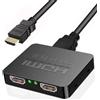 Sfunpu HDMI Splitter 1 in 2 Out, 4K 3D 1080P per Doppio Monitor, Compatibile Con MacBook, Xbox, PS3/4, Lettore Blu-Ray, Roku
