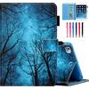 MOKASE Compatibile con iPad Mini 5 Custodia per Mini 4 Mini 3 Mini 2 (7,9 pollici), Custodia Inteligente Sveglia/Sonno con Penna Titolare Supporto Cover Protettiva, Night Forest