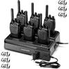 pofung Walkie Talkie Professionali PMR446 Radioline Walkie Talkie Ricetrasmittenti | pofung PT88E Walkie-Talkie, Senza Licenza PMR 446 Radio, Wolki Toki Ricaricabili Lunga Portata, Caricatore a 6 vani, 6 pezzi