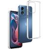REY Pack 3X Cover in Gel TPU Trasparente per Motorola Moto G Play 2024, Ultra Sottile 0,33 mm, Morbido Flessibile, Custodia Silicone