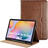 ProCase Cover Galaxy Tab S6 Lite 10.4 Pollici 2024/2022/2020, Custodia in Pelle PU Premium con Tasca per Documenti -Marrone