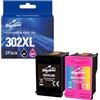 Superprint 302 cartucce XL di ricambio per HP 302 302XL cartuccia d'inchiostro per HP Deskjet 1210 2130 3630 3638 Envy 4510 4520 OfficeJet 3830 4650 4652 4655AIO (1 nero, 1 colore)