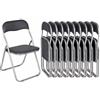 Dmora set di Sedie Marbella Nero 10 Sedie Imbottito, Peso Supportato 80 kg