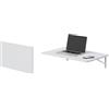 Dmora Tavolo Pieghevole Arlington 78x50x21h cm Bianco Un Posto Salvaspazio, Forma Rettangolare