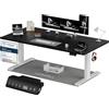Homall Scrivania Elettrica Regolabile ufficio 180x80 cm con USB Nero+Bianco | Standing Desk con 6 Tasti Memoria Altezza, 2 Ganci e Cassetto Cavi, Ergonomica, Elettrica Scrivania Gaming，Scrivania Ufficio