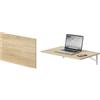 Dmora Tavolo Pieghevole Arlington 78x50x21h cm Marrone Rovere Un Posto Salvaspazio, Forma Rettangolare