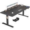 TRIUMPHKEY Scrivania Elettrica 180x80 cm Nero+Nero con Pannello Smart | 3 memorie, promemoria postura, USB, 2 ganci, cavi, regolazione fluida e silenziosa, design standing ergonomico ufficio/casa