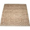 DRW Tappeto rettangolare in iuta e cotone, beige e marrone, 1 x 200 x 300 cm
