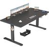TRIUMPHKEY Scrivania Elettrica 160x80 cm Nero+Nero con Pannello Smart | 3 memorie, promemoria postura, USB, 2 ganci, cavi, regolazione fluida e silenziosa, design standing ergonomico ufficio/casa