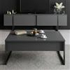 Dmora set Mobili da Soggiorno Proteus Nero Antracite Modulabile Apertura a Ribalta, 2 Ante