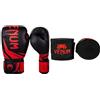 VENUM Challenger 3.0, Guantoni da Boxe Unisex - Adulto, Black/Red, 10 Oz & Kontact, Bendaggi da Box Unisex - Adulto, Nero/Rosso, 4m