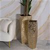 Dmora Set di 2 vasi Macae, Complemento d'arredo, Anfora, Accessorio d'arredo, 34x34 h90 cm, Oro