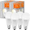 LEDVANCE Lampada LED intelligente con tecnologia WiFi, base E27, dimmerabile, bianco caldo (2700 K), sostituisce le lampade a incandescenza da 60 W, SMART+ WiFi Classic Dimmerabile, confezione da 4 pz