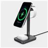 eSTUFF - Caricabatterie wireless - 15 Watt - 3 A - PD 3.0 - Alluminio, bianco - per Apple AirPods, AirPods Pro, iPhone 12, 1