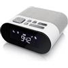 BEARWARE Radiosveglia DAB/DAB+ con 20 posizioni di memoria, radio digitale da cucina, FM, sveglia digitale, doppio allarme snooze, 4 livelli di luminosità, porta di ricarica USB, timer di spegnimento