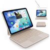 Decoded Tastiera magnetica DECODED per iPad con trackpad e retroilluminazione, Bluetooth per iPad 11'' (A16, 2025) e 10,9'' (2022), USB-C, QWERTY, beige