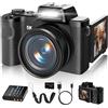 INF Fotocamera mirrorless digitale 5K ad alta definizione con schermo IPS 2.83-inch, WiFi 5m, resistente all'acqua e scheda SD 32GB inclusa