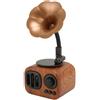 OEM Altoparlante wireless retrò, mini giradischi, lettore musicale USB con finitura in legno vintage, ideale per l'ambiente domestico