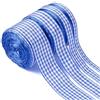 OEM Decorazioni per la tavola - Tessuto a quadretti blu e bianco - Perfetto per matrimoni e compleanni - 4 rotoli - Adatto per cucito e lavori a maglia - Tessuto in poliestere - Ideale per matrimoni e feste.