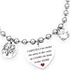 dalcuore Bracciale Amicizia Donna Acciaio Ipoallergenico Regolabile. Charm Frase Incisa. Idea Regalo Originale per Lei: Compleanno, Natale, Laurea. Perfetto per Amica, Fidanzata, Sorella, Mamma, Zia.