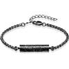 AIWENXI Bracciale per cenere, cilindro, urna, per uomini, donne, in acciaio inox, con cenere, gioiello