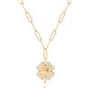 Aobei Pearl 18K Medaglione d'oro Coin/Barocco Pearl/Puffy Cuore/Turchese Collana Pendente per le Donne Handmade Toggle Gioielli