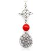NUDO DE BRUJA Y TETRAGRÁMATON Collana doppia protezione con ciondolo tripla medaglia di San Benedetto, in argento Sterling 925 rodiato, catena da 45 cm