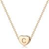 Jenosy Collana Donna Cuore Lettere Delicata Placcata Oro 18k Collana Pendente Moda Gioielli Lettere Iniziale A-Z Regalo per Donne Ragazze