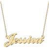 UMAGICBOX Collana personalizzata con nome, in acciaio inossidabile 316, placcato oro 18 K, artigianale, 14 stili di carattere e 4 colori a scelta, confezione elegante