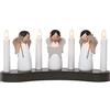 EGLO Lichterbogen Natale con 4 lampadine, candelabro da finestra con figure | natalizie in legno illuminate, arco di angeli con cavo, E10, bianco caldo