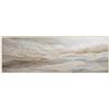 DRW Quadro su tela astratto con cornice in legno naturale in bianco, beige e grigio, 150 x 50 x 3 cm