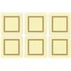 Pimpernel Portmeirion Home & Gifts Pimpernel 10,5 x 10,5 Centimetri in MDF con Sughero Indietro Classic Coasters, Set di 6, Crema/Multi-Colore