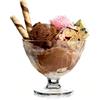 Topkapi Paradiso - 6 bicchieri per gelato, gelato, ciotola per dessert, sorbetto, bicchieri da cocktail, gelato crema Sundae, effetto diamante trasparente ~ 380 ml