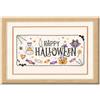 Vervaco Kit Punto Croce Contato FELICE HALLOWEEN Decorativi Per Pareti 33 x 17 cm Set Fai Da Te Creativo Adulti Ricamo Casa Decor Arte Da Parete Kit Per Hobby Cross Stitch