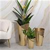 Dmora Set di 3 vasi Jequitinhonha, Complemento d'arredo, Anfora, Accessorio d'arredo, 39x42 h75 cm, Oro