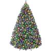 Garvee Albero di Natale Artificiale da 140 cm, con 150 luci, in PVC, con 380 Punte Verdi, Diametro 92 cm, con Supporto in Metallo e Sistema di Protezione Pieghevole
