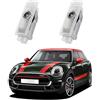 Tenatu 2 Pezzi Luci Proiettore Porta Logo per MINI R50/R52/R53/R55/R56/R57/R58/R59/R60/R61/F54/F60/F55/F56/F57 - illuminazione sottoscocca auto - luce LED di benvenuto