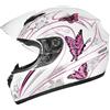 Zorax Pink Butterfly XS (53-54 cm) casco integrale da moto omologato ECE 2206