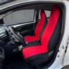 Rebeca Shop Coprisedili auto compatibili per Aygo, Twingo, C1, 108, Zoe versioni dal 2014 Made in Italy, Con banda centrale colorata, tessuto poliestere, set coprisedili anteriori (Rosso/Nero)