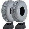 Parnells 330x100 Grigio Mobilità Scooter Pneumatico e Tubo, Pneumatico Pneumatici, 400-5 - Set di 2