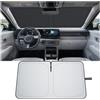 BIXUAN Parasole Anteriore Compatibile con Hyundai Kona EV Elettrico 2024 2025 2026 Auto Parasole Copertura per Parabrezza, Ombrellone Pieghevole con Protezione UV Parasole Accessori