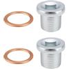 Briny River 2 Tappi Per Coppa dell'olio Per Auto M16 X 1,5 Mm Con Rondelle In Rame Compatibile Con Rover Compatibile Con Citroen