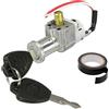 BOLOJAU Lucchetto di sicurezza per batteria per moto bici elettrica scooter e-bike interruttore di accensione accessori per lucchetto a cilindro per batteria antifurto portatile per esterni