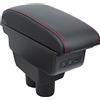 OYHCM Bracciolo centrale per Suzuki Jimny 2005-2018,3 USB | Per Suzuki Jimny Bracciolo,2 USB + USB-C,Doppio vano portaoggetti,Coperchio scorrevole,Pelle PU,Installazione senza forare