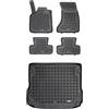 MOTOS Set di tappetini in gomma e tappetini per il bagagliaio per Audi Q5 I 2008-2017 Migliorate il vostro comfort di viaggio con il tappetino antiscivolo per auto - tappetino per auto per tutte le st