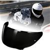 PSLER Visiera di ricambio per casco HJC HJ-38, adatta per caschi integrali i71 F71, antigraffio e con protezione UV, predisposizione Pinlock (nero scuro)