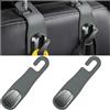 JNNJ 2 Pezzi Ganci Poggiatesta per Seggiolino Auto, Ganci Auto Multifunzionali in Acciaio Inossidabile in Resistenti Pelle, Universale Organizer Portatili Ganci per Poggiatesta Sedile(Grigio Scuro)