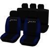 Lupex Shop Coprisedili compatibili Micra Bicolore, Nero/Blu Scuro