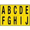 CARTELLI SEGNALATORI Lettere adesive da A a J - in PVC - 56 x 99 mm - 10 et-fg - 1 foglio - nero-giallo (unità vendita 1 pz.)